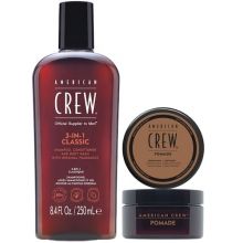American Crew Duo 3 In 1 Classic Body Wash 8.4 oz + Pomade 2 oz