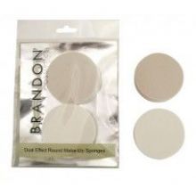 Brandon Cosmetics Dual Effect Round Make-Up Sponges #1130 (2 pack)