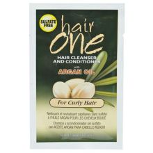 Hair One Cleanser and Conditioner with Argan Oil For Curly Hair 0.608 oz