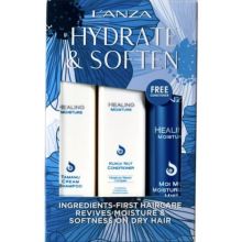 L'anza Tamanu Shampoo, Kukui nut Cond & Moi Mist,Hydrate & Soften Set