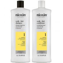 Nioxin Pro Clinical System 1 Scalp + Hair Shampoo and Conditioner 33.8 oz Duo