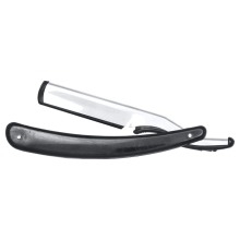 Vincent Black Plastic Handle Straight Razor (VT300)